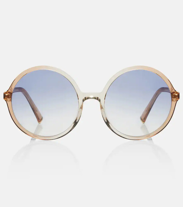 Miu Miu Miu Miu Logo Round Sunglasses 