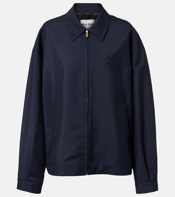  Miu Miu Miu Miu Mohair And Wool Blouson Jacket 