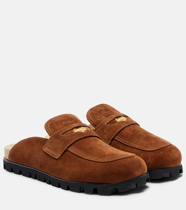  Miu Miu Miu Miu Oliva Suede Mules 