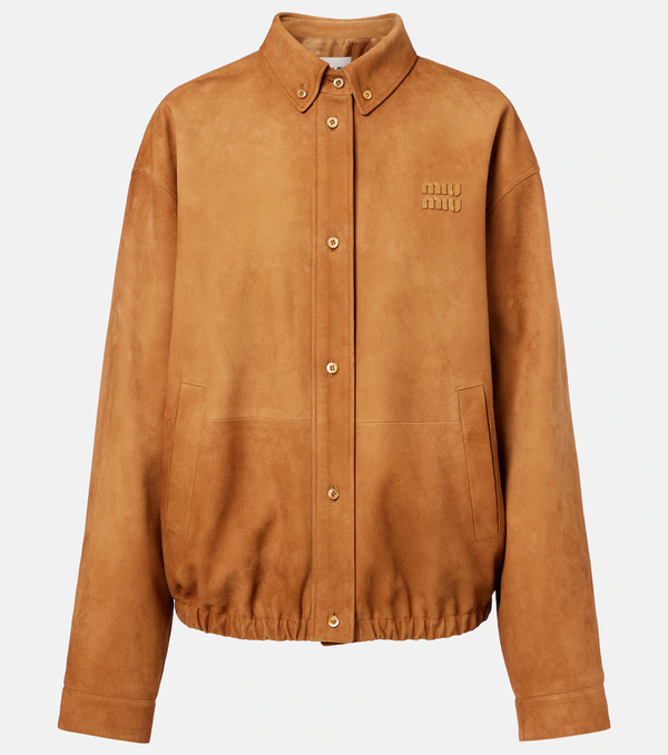  Miu Miu Miu Miu Suede Blouson Jacket 