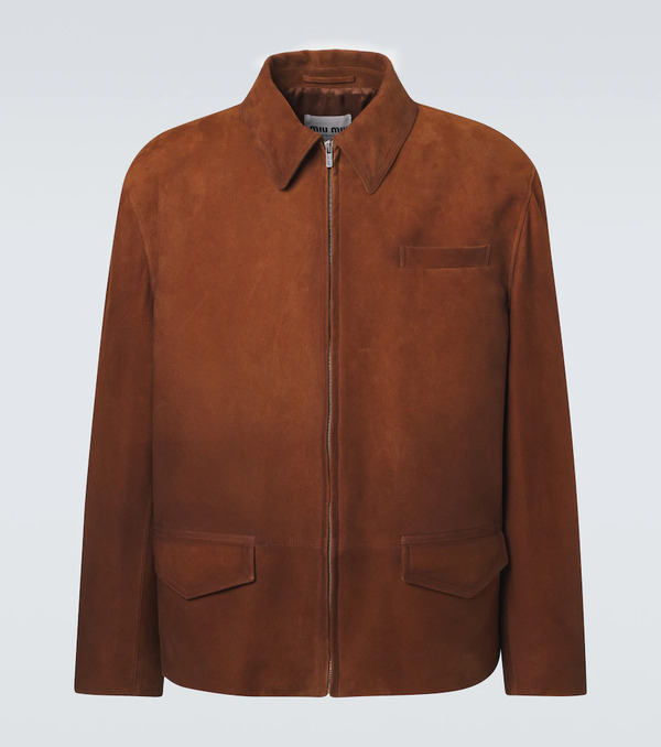  Miu Miu Miu Miu Suede Blouson Jacket 