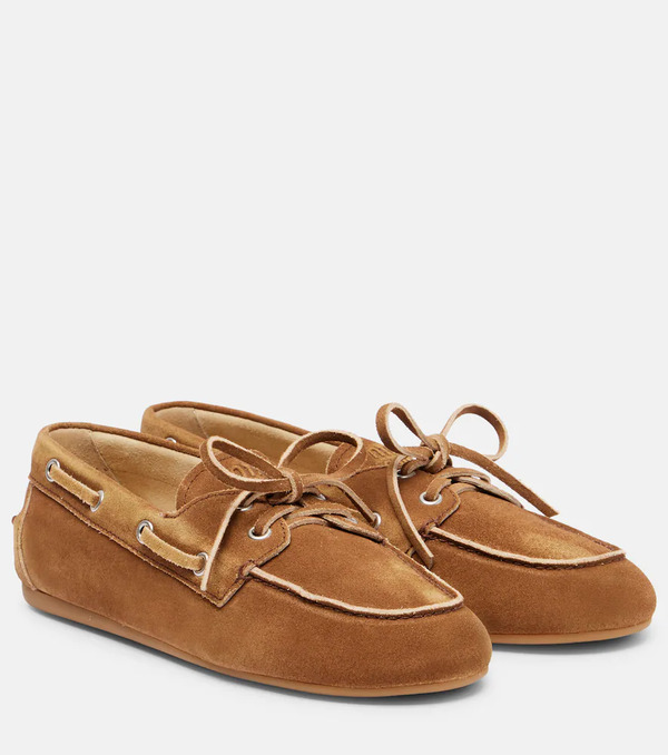  Miu Miu Miu Miu Suede Boat Shoes 