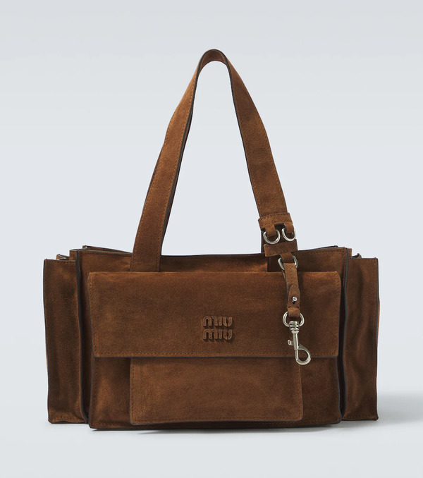  Miu Miu Miu Miu Utilitaire Suede Tote Bag 