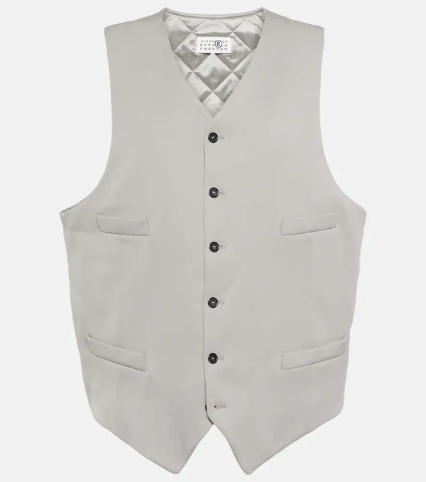  Mm6 Maison Margiela Mm6 Maison Margiela Oversized Wool-blend Vest 