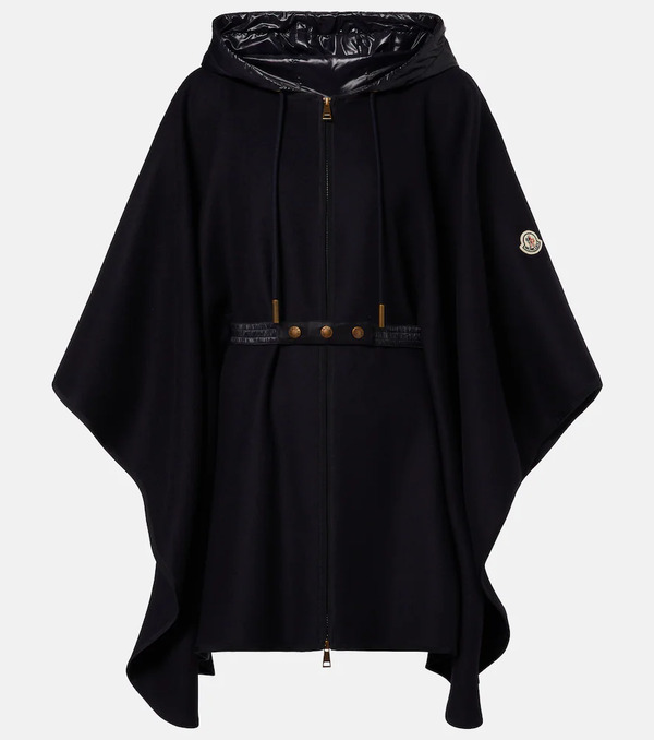  Moncler Moncler Belted Wool-blend Cape 