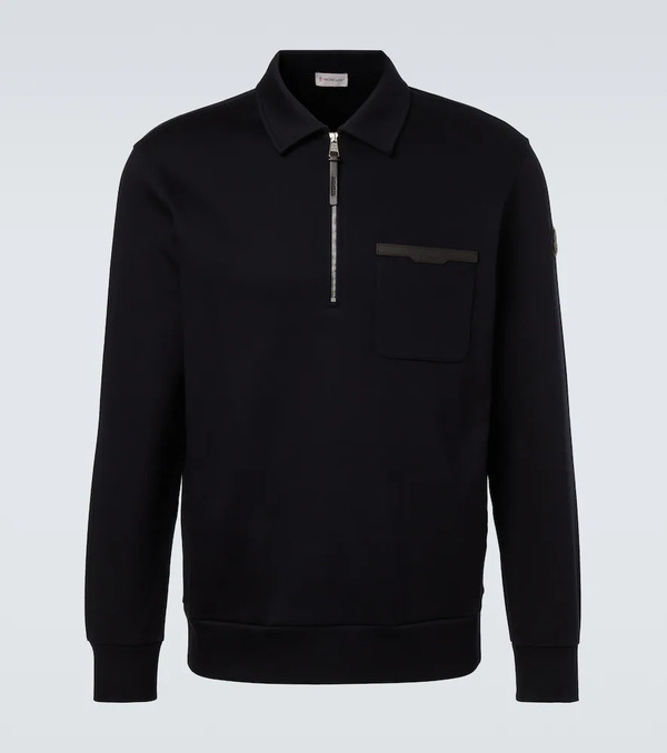  Moncler Moncler Cotton-blend Half-zip Sweater 