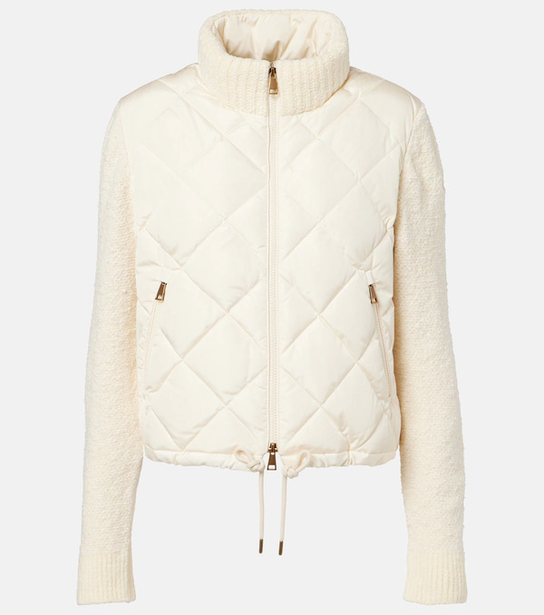  Moncler Moncler Down-paneled Cotton-blend Cardigan 