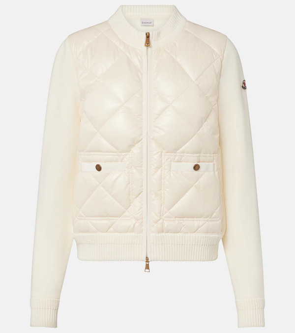  Moncler Moncler Down-paneled Cotton Cardigan 