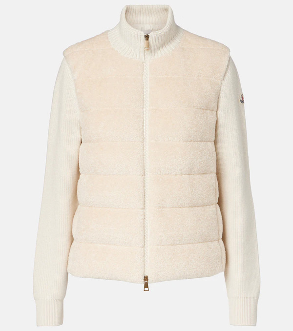  Moncler Moncler Down-paneled Teddy Cardigan 