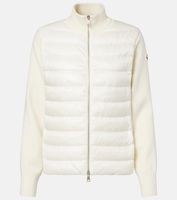  Moncler Moncler Down-paneled Virgin Wool Cardigan 