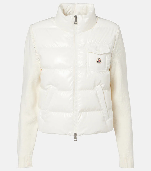  Moncler Moncler Down-paneled Wool Cardigan 