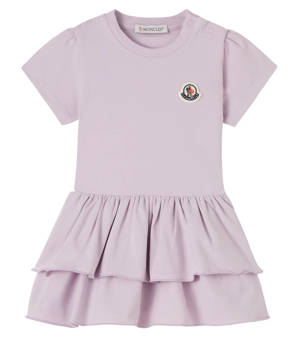  Moncler Enfant Moncler Enfant Baby Logo Cotton Jersey Dress 