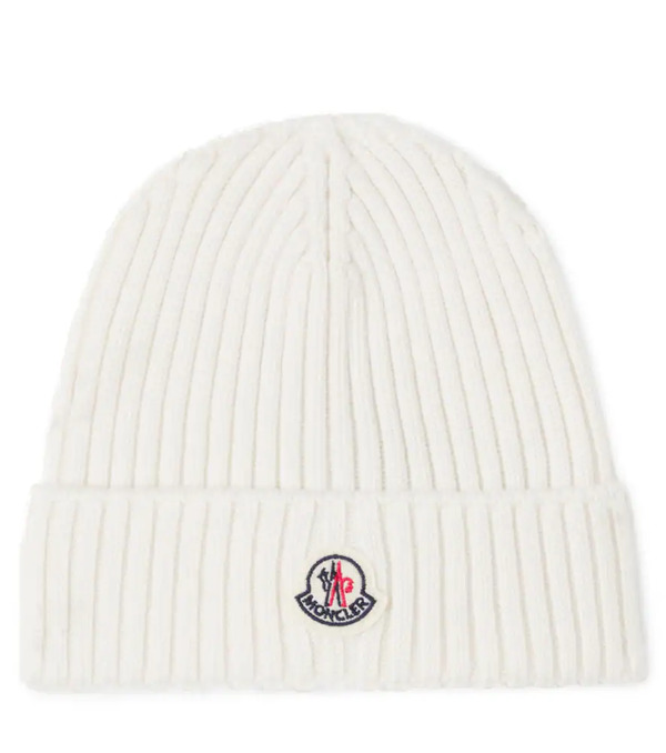  Moncler Enfant Moncler Enfant Logo Virgin Wool Beanie 