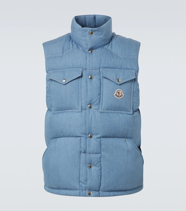  Moncler Moncler Ervional Denim Down Vest 