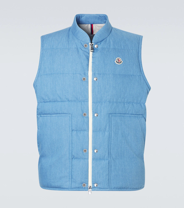  Moncler Moncler Heceta Denim Down Vest 