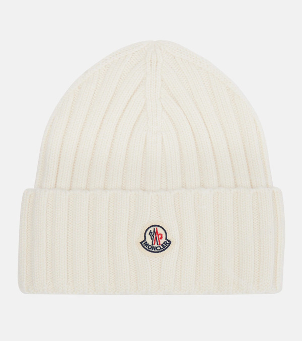  Moncler Moncler Logo Virgin Wool Beanie 
