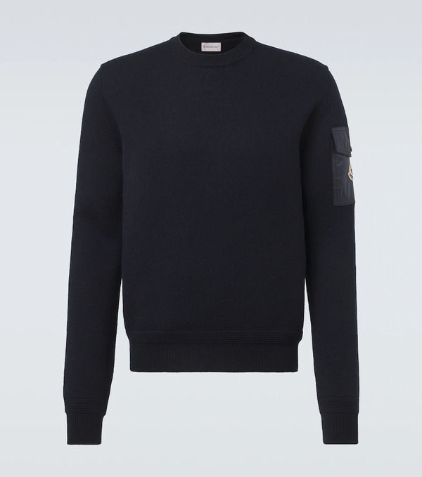  Moncler Moncler Logo Virgin Wool Sweater 
