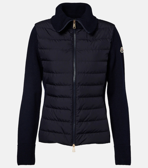  Moncler Moncler Paneled Quilted Down Jacket 