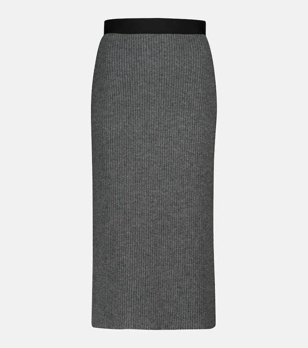  Moncler Moncler Wool And Cashmere Midi Skirt 