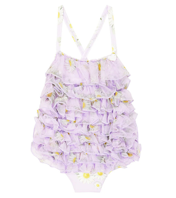  Monnalisa Monnalisa Baby Ruffled Tulle Bodysuit 