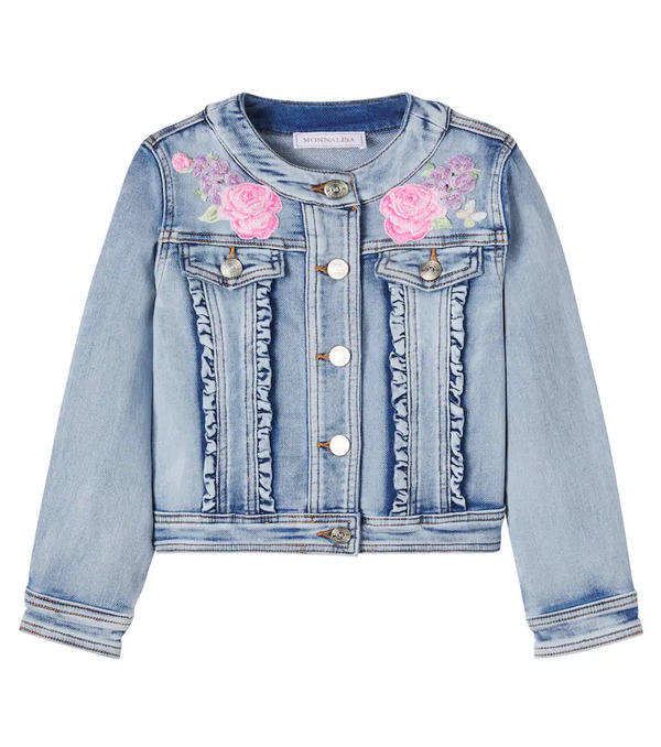  Monnalisa Monnalisa Embroidered Denim Jacket 