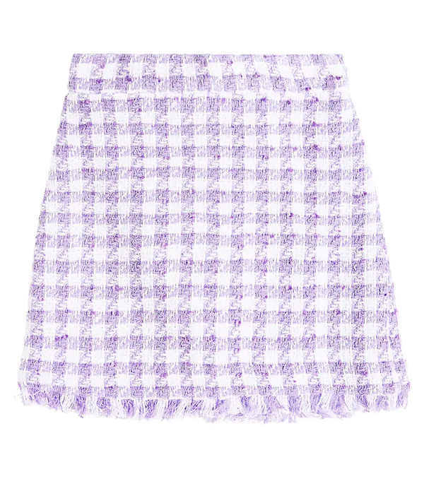  Monnalisa Monnalisa Houndstooth Boucle Skirt 