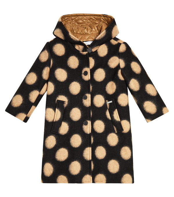  Monnalisa Monnalisa Polka-dot Wool-blend Coat 
