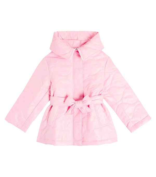  Monnalisa Monnalisa Quilted Bow-detail Parka 