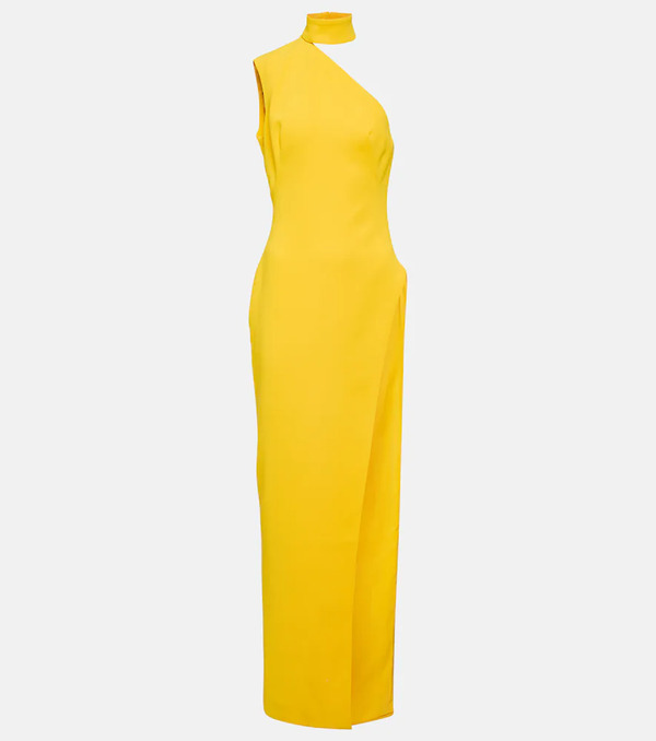  Monot Monot Asymmetric Crepe Maxi Dress 