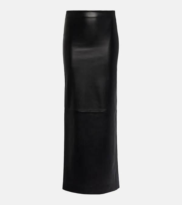  Monot Monot Low-rise Leather Maxi Skirt 