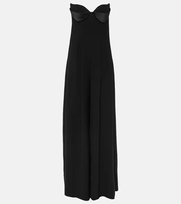  Monot Monot Strapless Crepe Wide-leg Jumpsuit 