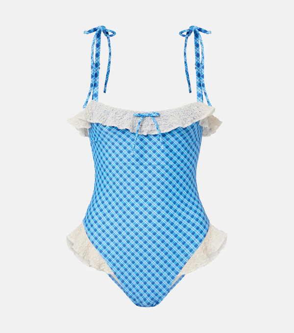  Montce Montce Jacelyn Plaid Ruffled Swimsuit 