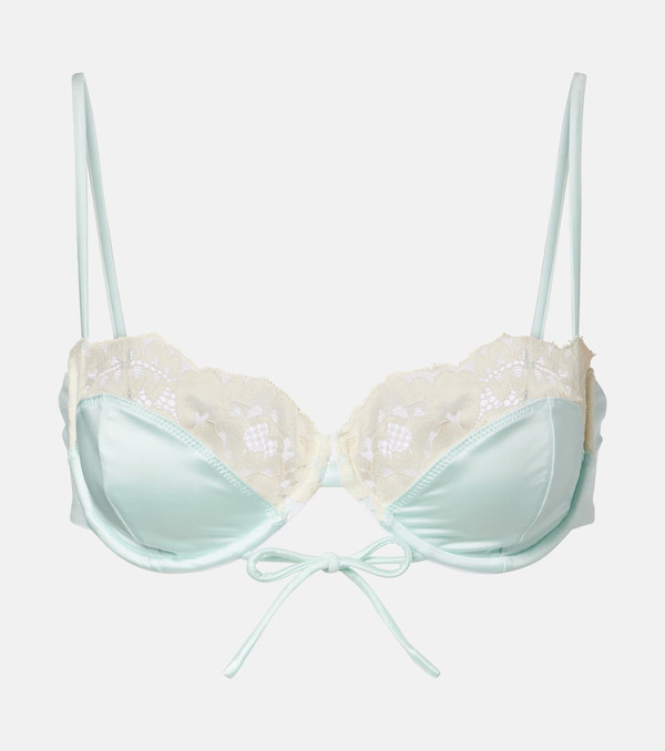  Montce Montce Lena Lace-trimmed Bikini Top 