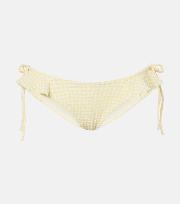  Montce Montce Uno Gingham Ruffled Bikini Bottoms 