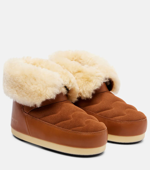  Moon Boot Moon Boot Evx Leather And Suede Snow Boots 