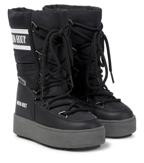  Moon Boot Kids Moon Boot Kids Icon Faux Leather-trimmed Snow Boots 