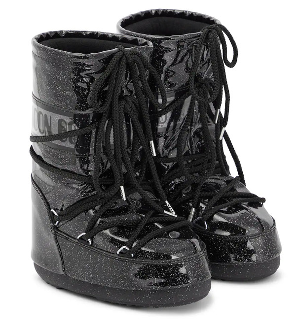  Moon Boot Kids Moon Boot Kids Icon Glitter Rubber Snow Boots 