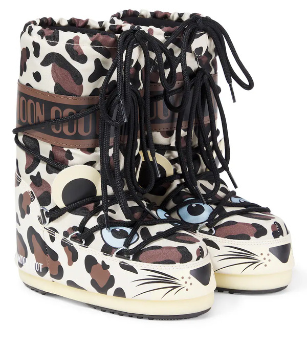  Moon Boot Kids Moon Boot Kids Icon Junior Leopard Snow Boots 