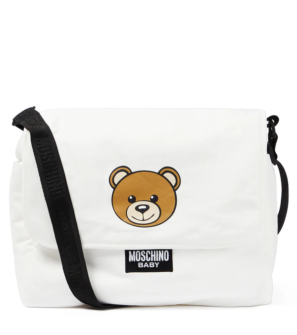  Moschino Kids Moschino Kids Cotton Canvas Diaper Bag 