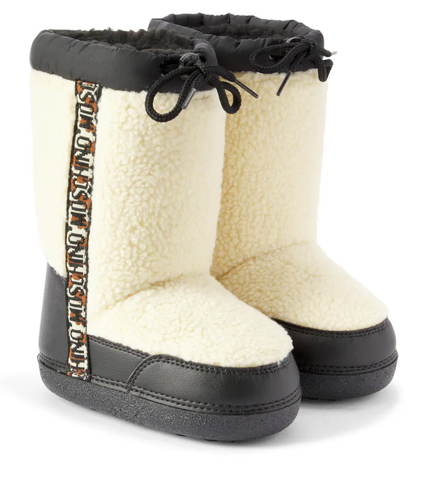  Moschino Kids Moschino Kids Faux Shearling-lined Snow Boots 