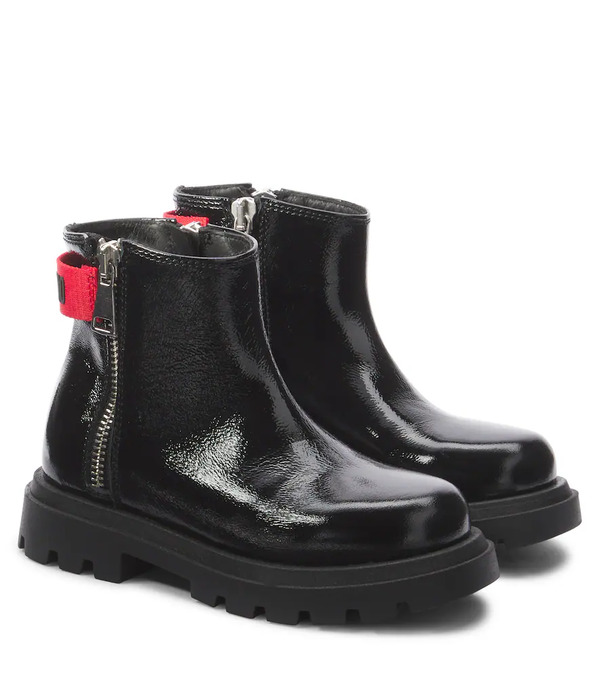  Moschino Kids Moschino Kids Leather Ankle Boots 