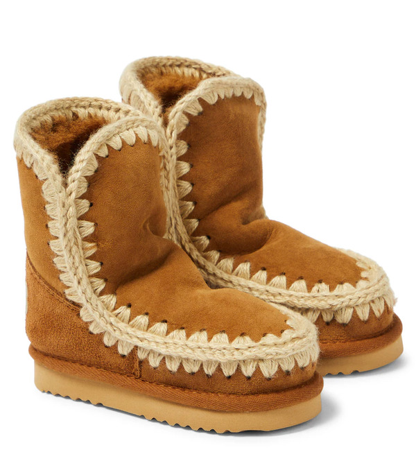  Mou Kids Mou Kids Shearling-lined Suede Boots 