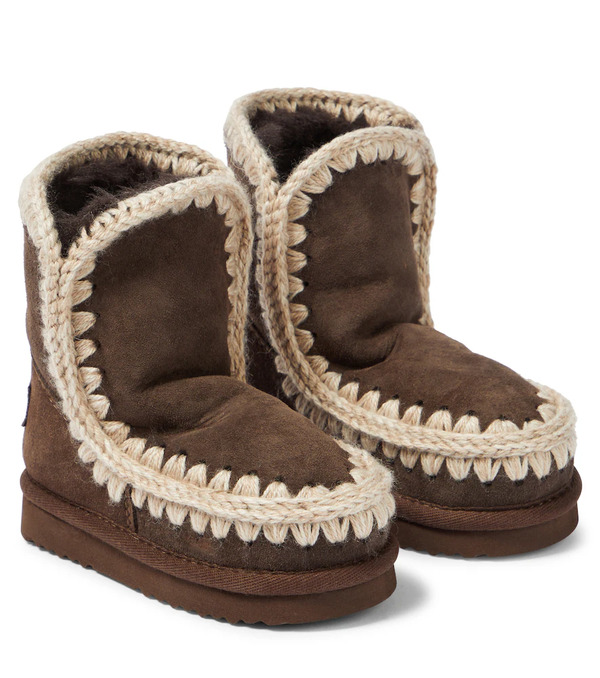  Mou Kids Mou Kids Shearling-lined Suede Boots 