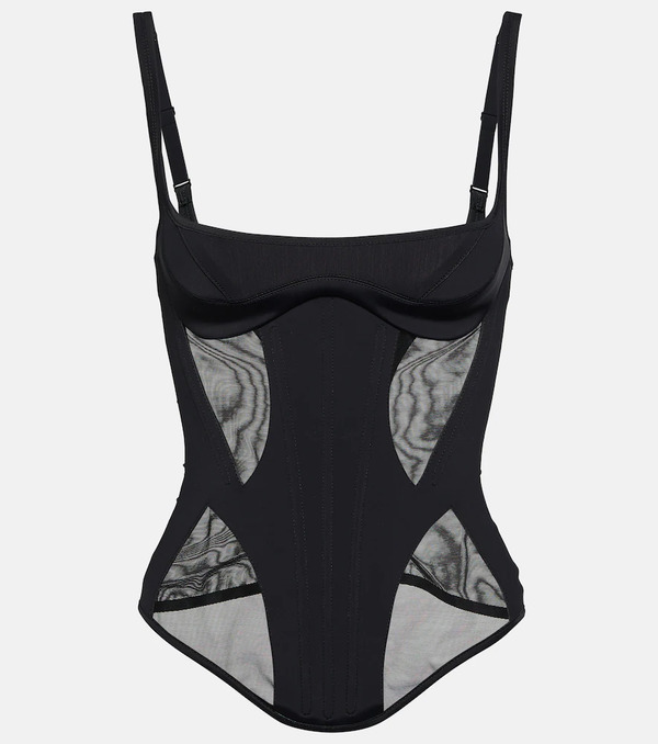  Mugler Mugler Bonded Illusion Bustier 