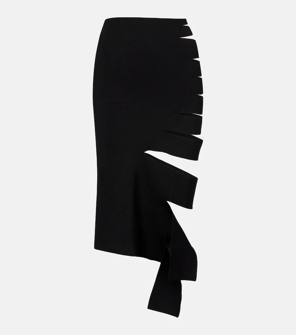  Mugler Mugler Cut-out Midi Skirt 