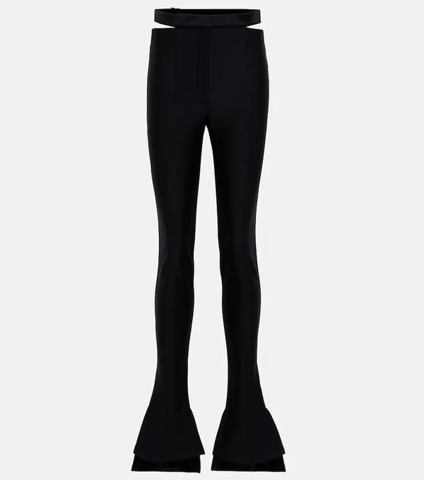  Mugler Mugler Cutout Scuba Mid-rise Flared Pants 