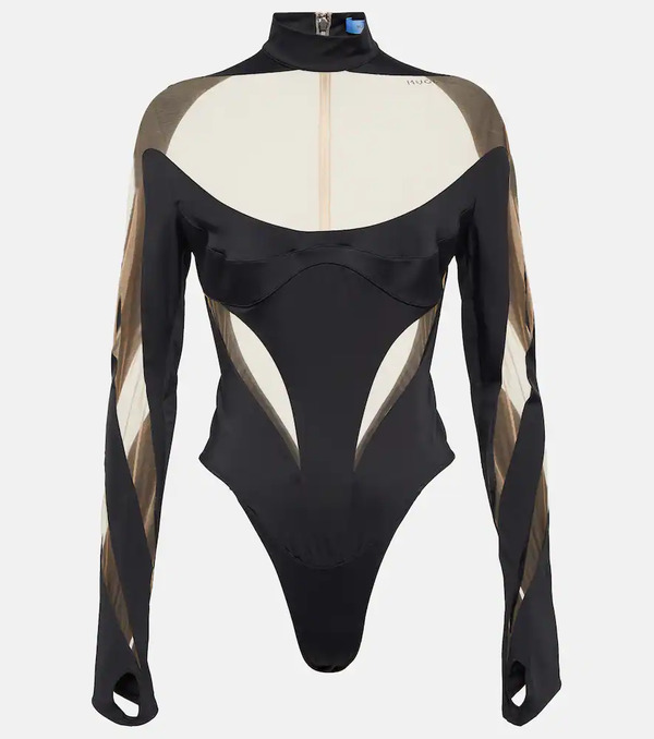  Mugler Mugler Paneled Bodysuit 