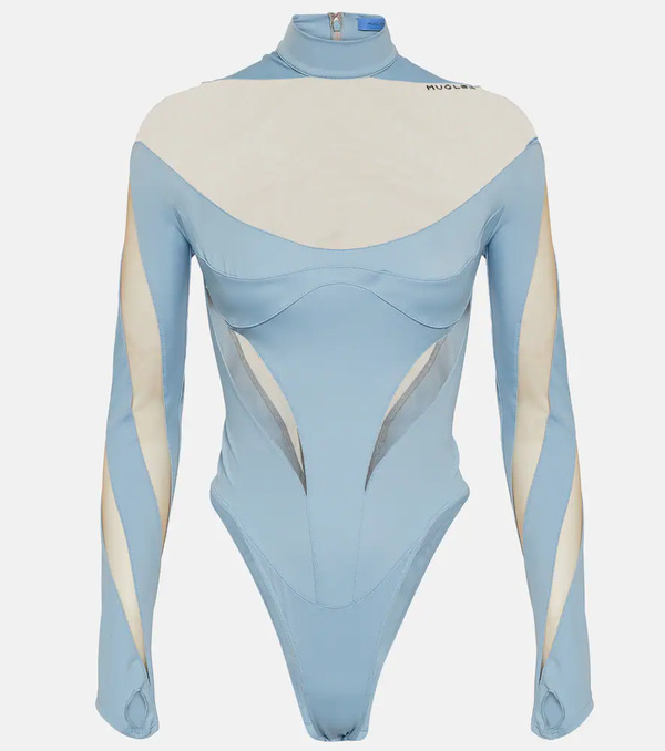  Mugler Mugler Paneled Bodysuit 