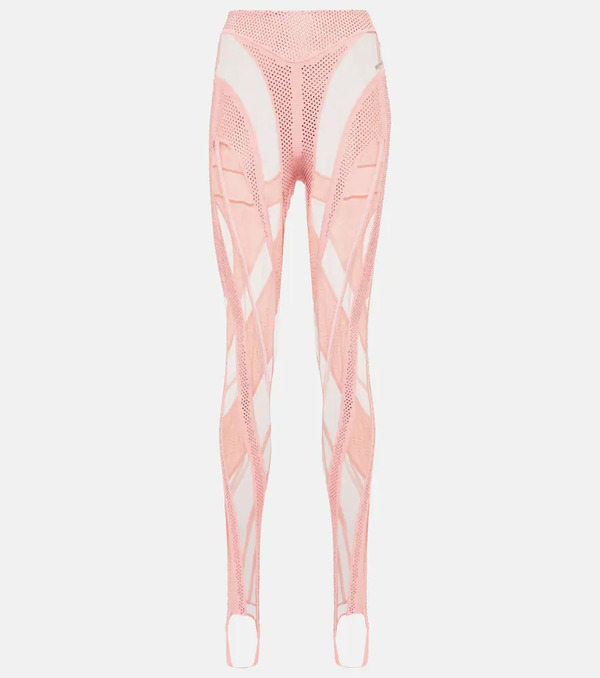  Mugler Mugler Paneled Stirrup Leggings 