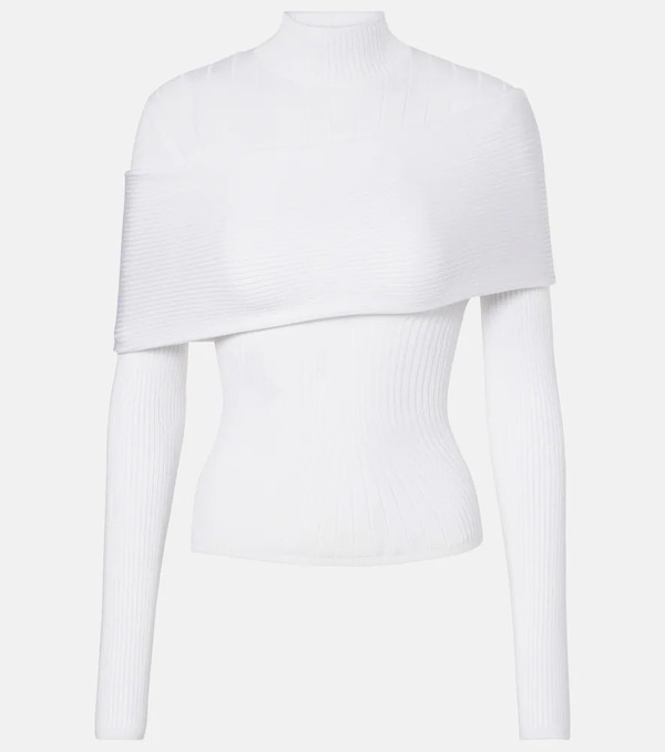  Mugler Mugler Ribbed-knit Top 